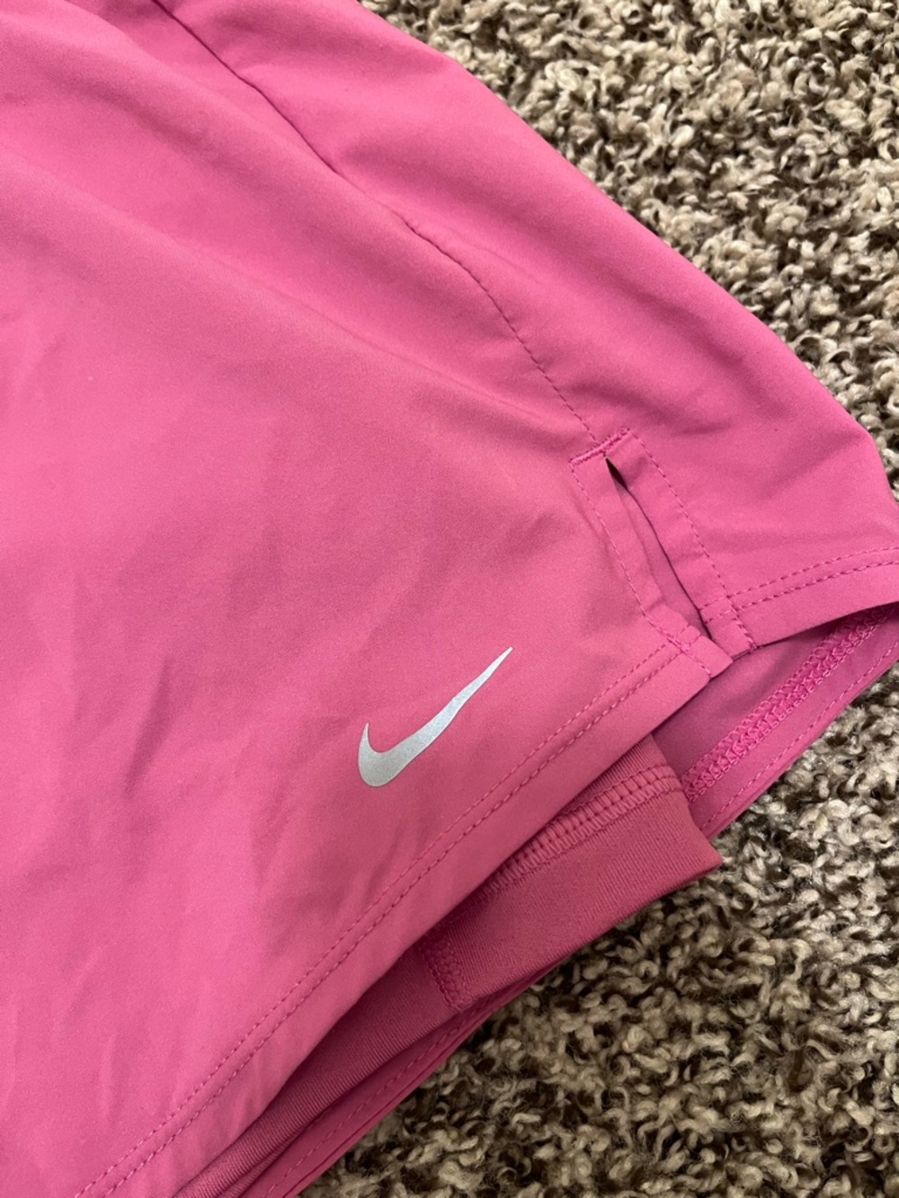 Nike Women's Pink One Dri-Fit Shorts - Picture 2 of 5